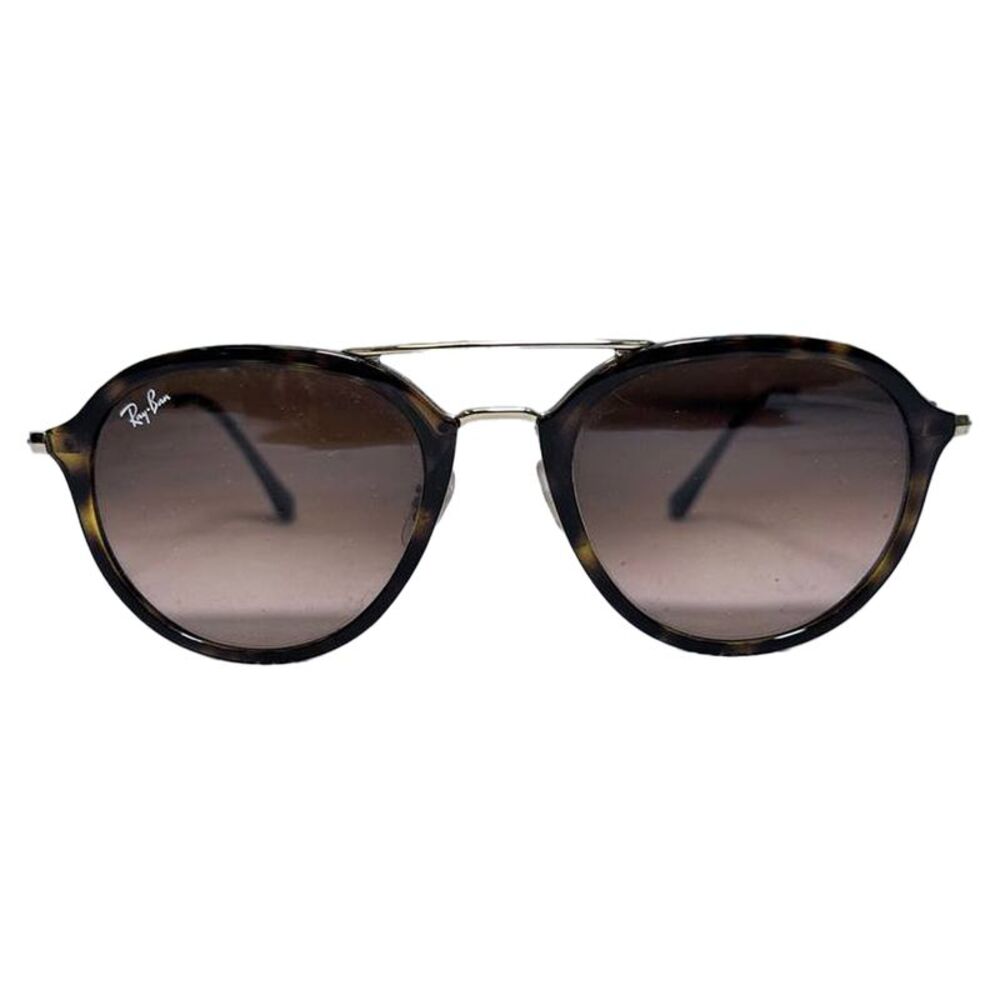 Ray Ban RB4253 Double Bridge Aviator Sunglasses in Brown Acetate